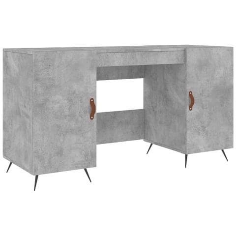Scrivania Grigio Cemento 140x50x75 Cm In Legno Multistrato - Foto 1