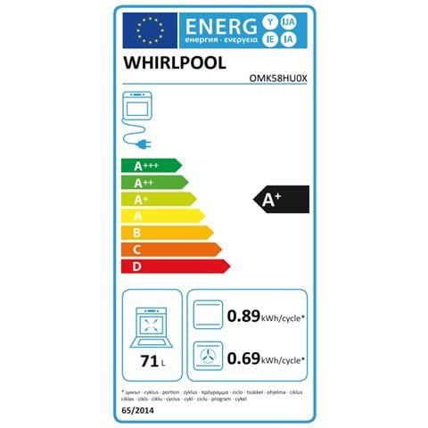 Forno Elettrico da Incasso OMK58HU0X Capacità 71 L Multifunzione Ventilato Colore Nero, Acciaio inossidabile - Foto 2