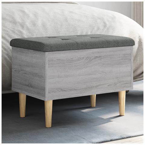 Panca Portaoggetti Grigio Sonoma 62x42x46 Cm Legno Multistrato - Foto 1