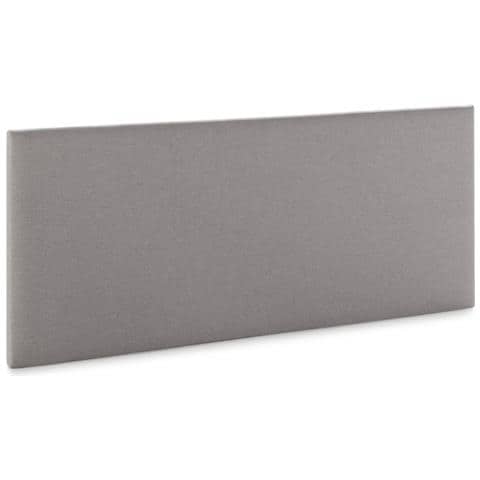 Testiera Aura Rivestita In Tessuto Grigio Chiaro 150x60 Cm - Foto 1
