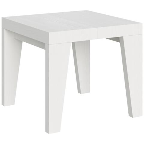 Tavolo Allungabile 90x90/246 Cm Naxy - Bianco Frassino - Foto 5