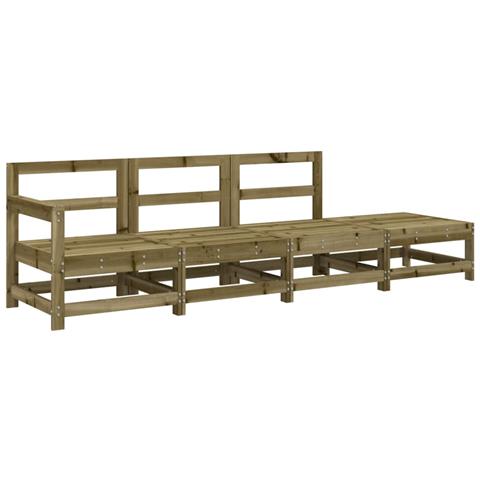 Set Salotto Da Giardino 4 Pz In Legno Impregnato Di Pino - Foto 2