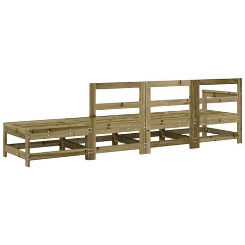 Set Salotto Da Giardino 4 Pz In Legno Impregnato Di Pino - Foto 3