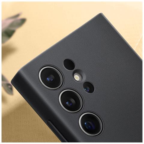 Cover Galaxy S24 Ultra Pelle Vegetale Fotocamera Protetta, Nero - Foto 5