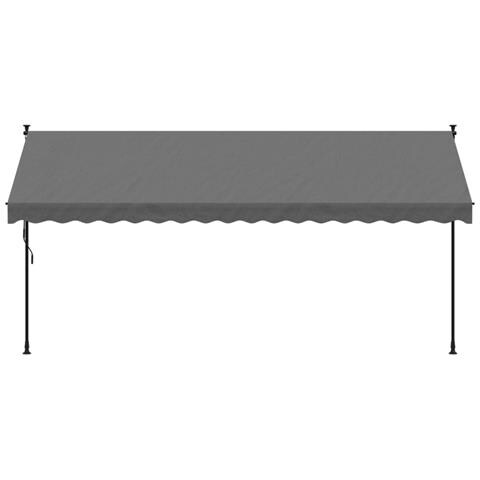 Tenda Da Sole Retrattile Antracite 400x150 Cm Tessuto E Acciaio - Foto 3