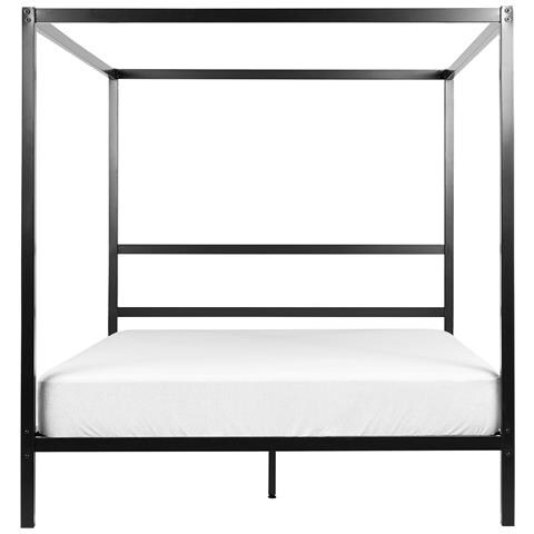 Letto A Baldacchino Metallo Lestards 160 X 200 Cm Nero - Foto 7