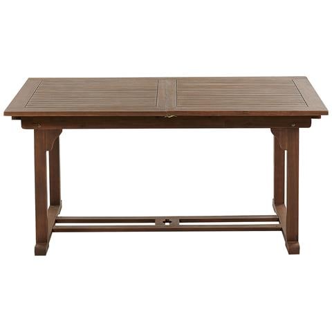 Set Da Giardino Con 6 Sedie Legno Di Acacia Scuro Con Cuscini Blu Amantea - Foto 2