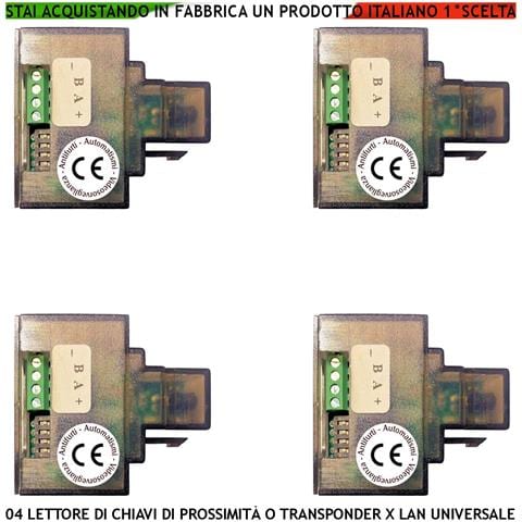 Rifd 4 Lettori Chiavi Prossimità Trasponder Da Inserire Su Presa Lan Rj45 501-503 Universale Frutto Di Qualsiasi Marca - Foto 1