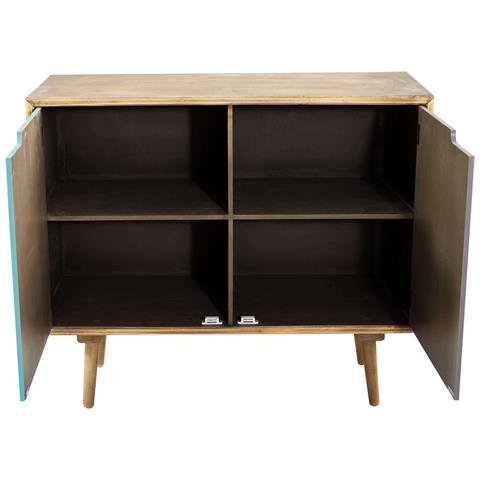 Mobiletto In Legno Con 2 Ante Colorate E 4 Ripiani All'interno Cutter - Foto 2