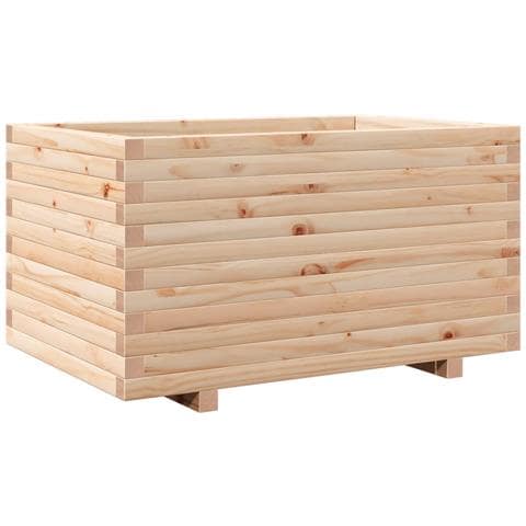 Fioriera Da Giardino 90x60x49,5 Cm In Legno Massello Di Pino - Foto 2