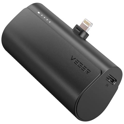 Mini Powerbank 5000mah Connettore Lightning Power Delivery 20w, Nero - Foto 5