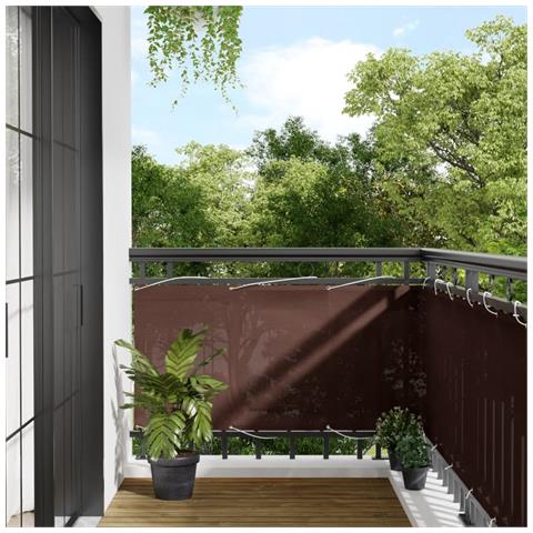 Paravento Da Balcone Marrone 75x700 Cm 100% Poliestere Oxford - Foto 1