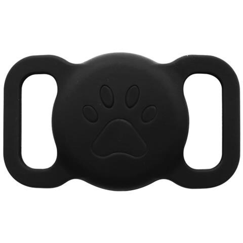 Custodia Per Airtag In Silicone, Design A Zampa Di Gatto, Resistente All'acqua Black - Foto 1