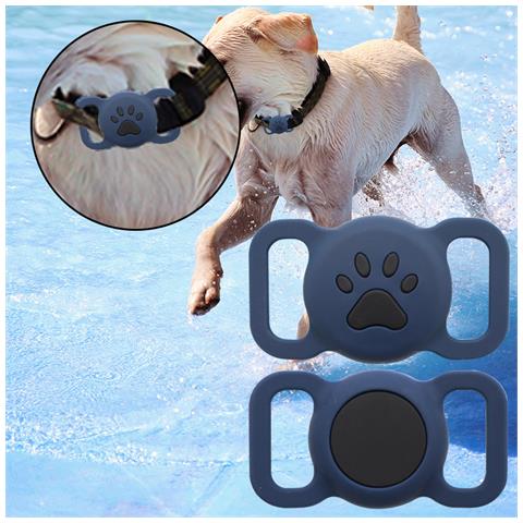 Custodia Per Airtag In Silicone, Design A Zampa Di Gatto, Resistente All'acqua Black - Foto 2