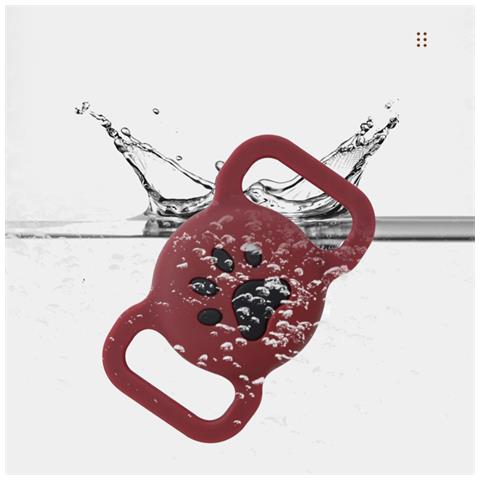 Custodia Per Airtag In Silicone, Design A Zampa Di Gatto, Resistente All'acqua Black - Foto 4