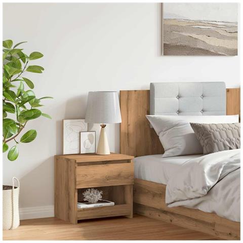 Comodino Rovere Artigianale 40x30x39 Cm In Legno Multistrato - Foto 3