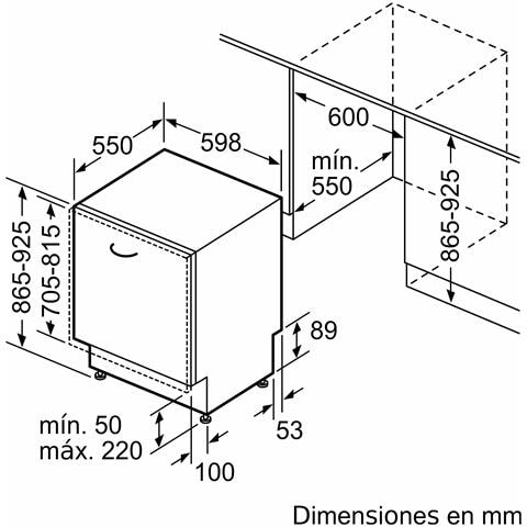 Lavastoviglie Serie 4 SBH4ECX28E Da Incasso a Scomparsa Totale Capacità 14 Coperti Classe A - Foto 10