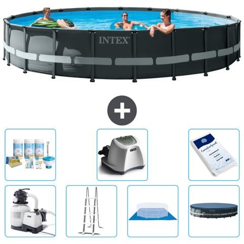 Piscina Fuori Terra - In Giro - 610x122 Cm - Grigio - Include Accessori Coordinati A2951 - Foto 1