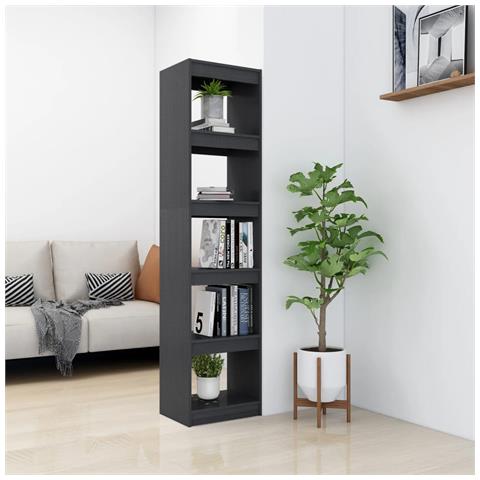 Libreria /divisorio Grigio 40x30x167,5 Cm In Massello Di Pino - Foto 2