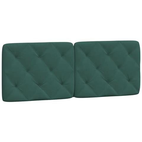 Cuscino Testiera Verde Scuro 120 Cm In Velluto - Foto 1