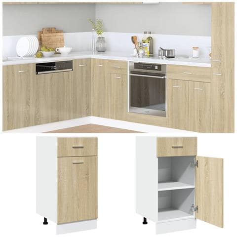 Armadio Inferiore Cassetto “lyon” Rovere Sonoma 40x46x81,5 - Foto 8