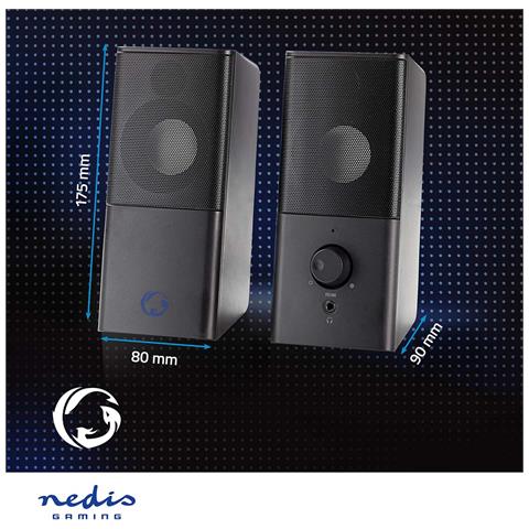 Altoparlanti Stereo Usb 2.0 Compatti Per Il Gioco E L'ufficio, Nero - Foto 5