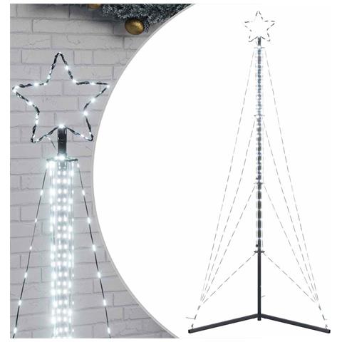 Albero di Natale a LED 483 LED Bianco Freddo 240 cm - Foto 1