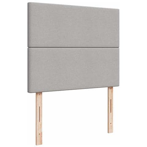 Letto a Molle Materasso e LED Grigio Chiaro 120x190 cm Tessuto - Foto 9