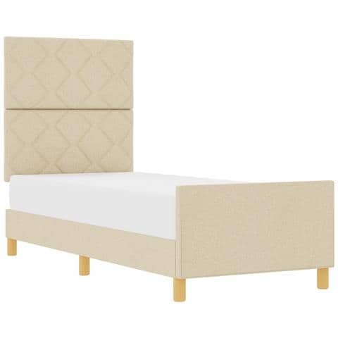 Struttura letto  crema 80x200 cm in tessuto - Foto 1