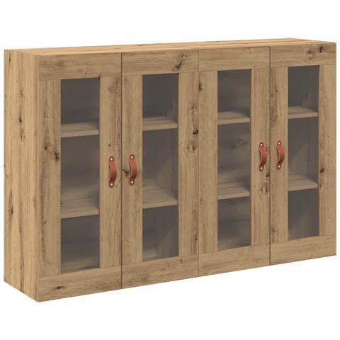 Armadi a muro 2 pcs Rovere Artigianale 69,5x34x90 cm Legno ingegnerizzato - Foto 1