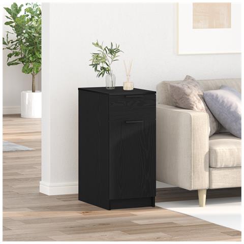 Armadio Scrivania  in Rovere Nero - 33x50x75 cm - Realizzato in Legno Ingegnerizzato - Foto 2