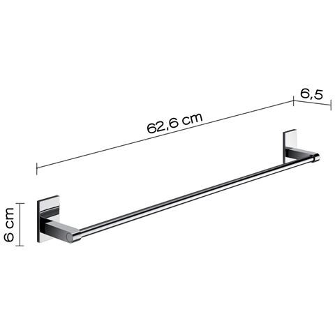 Portasalviette 60 Cm In Acciaio Inox E Cromall 7821-60 Serie Maine Cromato - Foto 2
