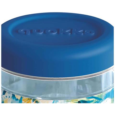 Contenitore Alimentare Con Motivo Peonie 770ml Con Coperchio Antiscivolo, Blu - Foto 2