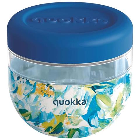 Contenitore Alimentare Con Motivo Peonie 770ml Con Coperchio Antiscivolo, Blu - Foto 1