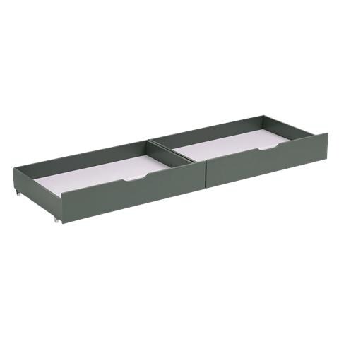 Set Di 2 Cassetti Verdi Per Letto - Foto 1