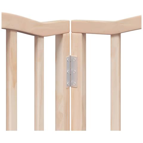 Cancello per Cani con Porta Pieghevole 9 Pannelli 450 cm Pioppo - Foto 9