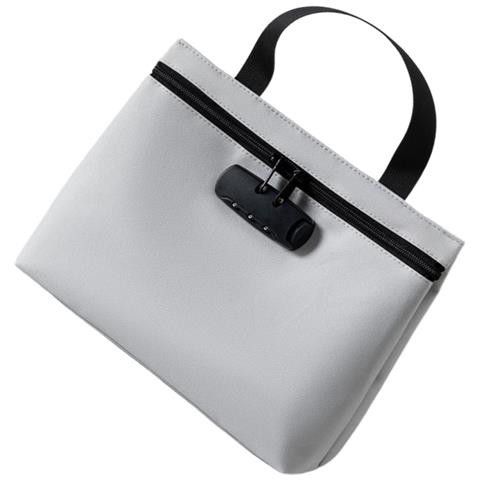 Grande Borsa Con Serratura A Combinazione - Organizer Sicuro In Poliestere Per Documenti Grey - Foto 1