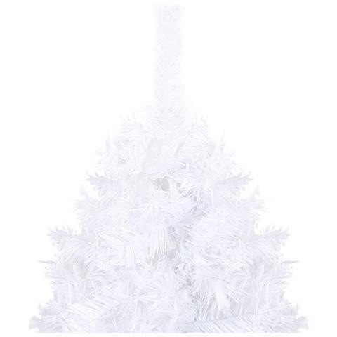 Albero Di Natale Preilluminato Con Palline Bianco 120 Cm Pvc - Foto 1