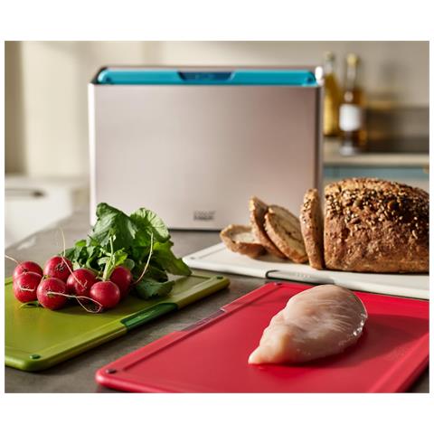 Set Taglieri Folio Icon Quattro Pezzi Codificati Per Colore Antiscivolo Con Custodia E Coltello Da Chef Elevate Da Sei Virgola Cinque Pollici - Foto 6