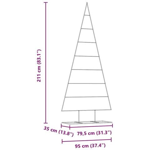 Albero di Natale in metallo con supporto Oro 210 cm - Foto 9
