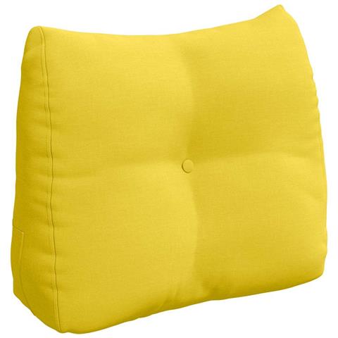 Cuscino per Schiena Giallo Chiaro 60 x 24 x 50 cm Tessuto - Foto 1