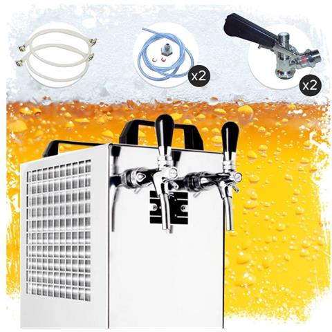 Set Completo Spillatore Birra Dispenser Birra Macchina Per Birra - Kontakt 40/k 2-linee 50 Litri/h Keg Type G Keg 2 Adattatore Da 5 Litri - Foto 2