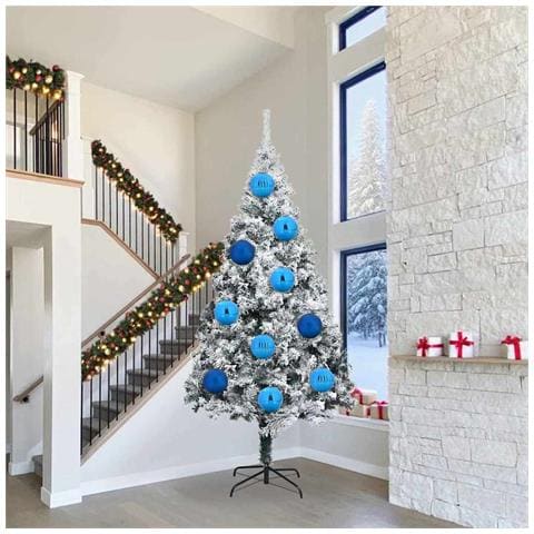 Set di Palle di Natale 3 pcs Blu Plastica - Foto 2