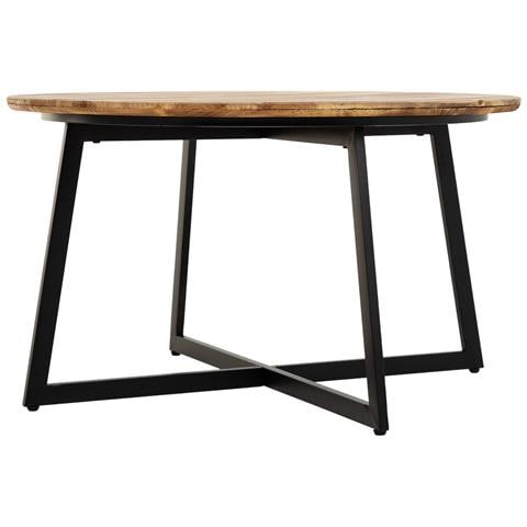 Tavolino Rotondo In Metallo E Legno 80x80x45h Cm - Foto 2