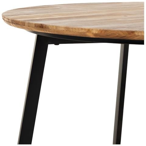 Tavolino Rotondo In Metallo E Legno 80x80x45h Cm - Foto 6