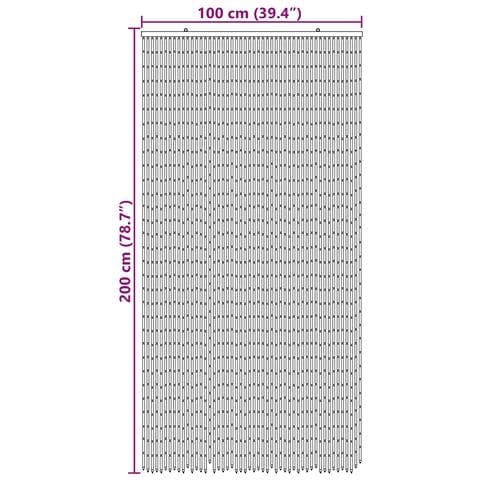 Tenda per Porta Antinsetti multicolore 100 x 200 cm Bambù - Foto 6