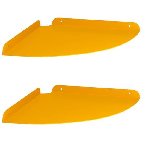 Mensola sospesa 2 pcs Giallo senape 30 x 30 x 2 cm - Foto 1