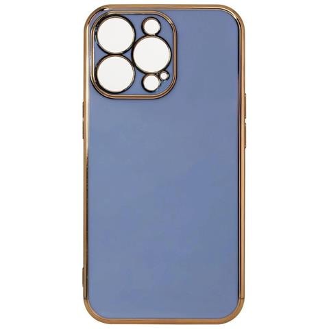 Custodia Colorata Per Illuminazione, Per Samsung Galaxy A73 5g, Cover In Gel Con Cornice Dorata Blu. - Foto 2