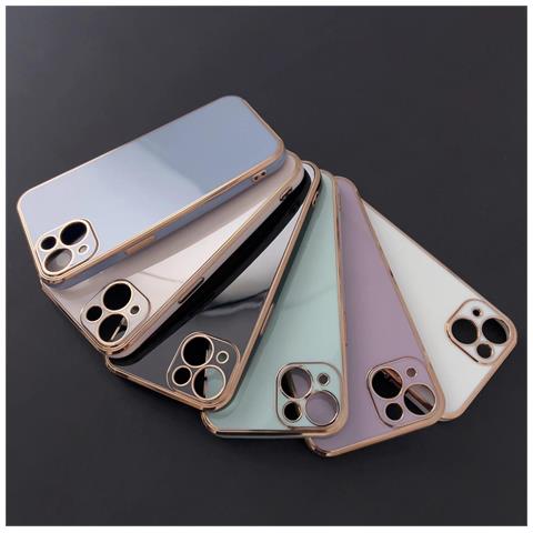 Custodia Colorata Per Illuminazione, Per Samsung Galaxy A73 5g, Cover In Gel Con Cornice Dorata Blu. - Foto 7