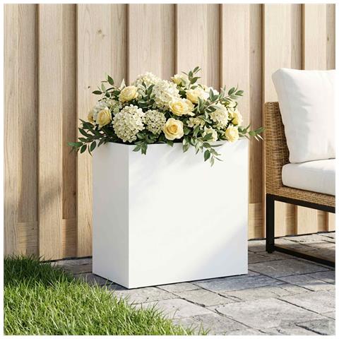 Vaso da giardino Bianco 50 x 30 x 50 cm - Foto 2